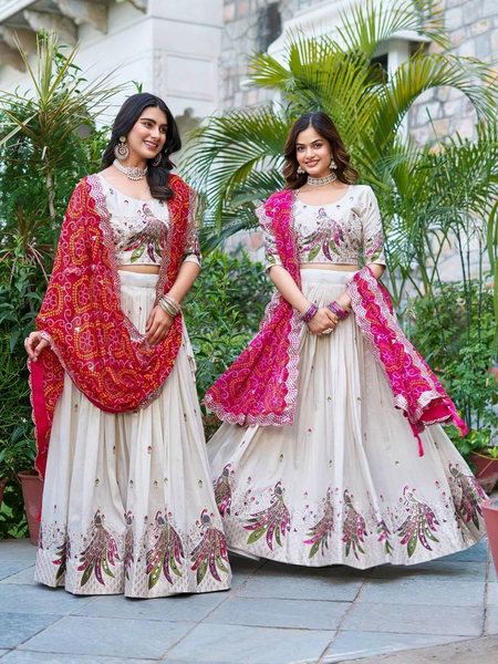 Luna Vol 57 Designer Silk Embroidered Lehenga Choli Suppliers In India